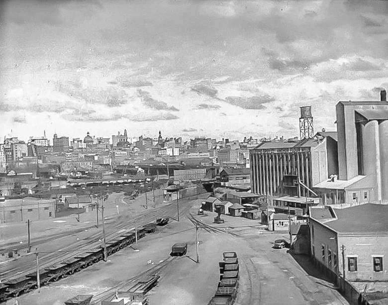 Darling Harbour & Gillespie flour mills 1932