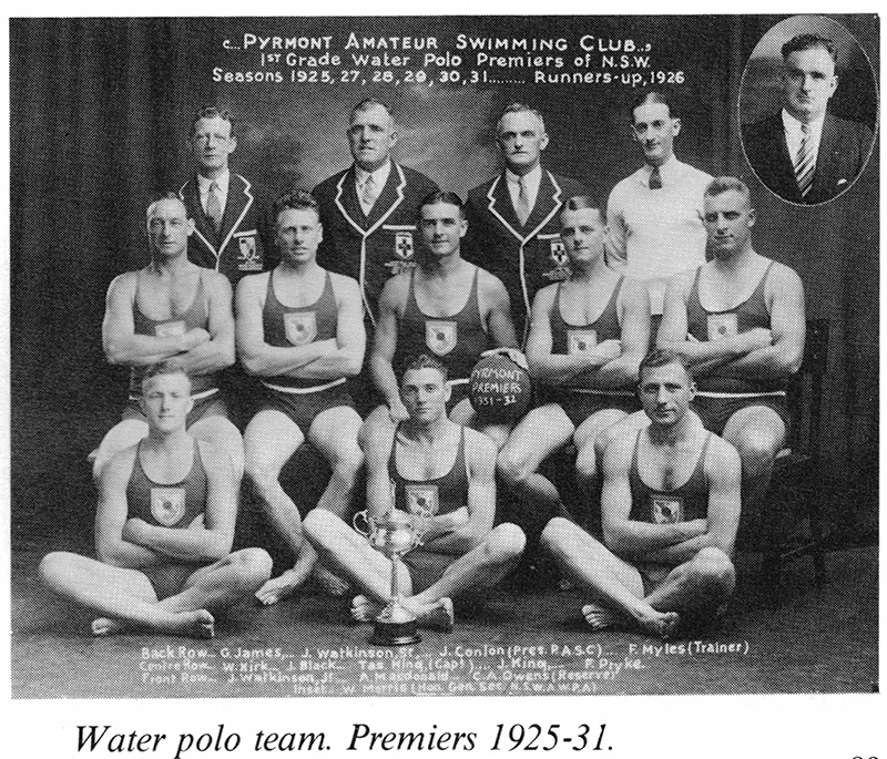 Water polo team, Premiers 1925-1931