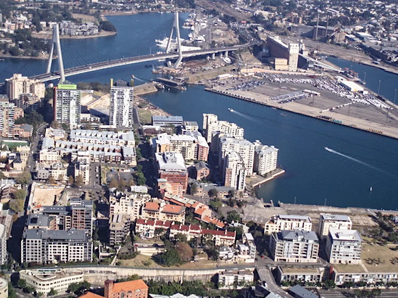 Jacksons Landing, Anzac Bridge, Johnstons Bay 2000