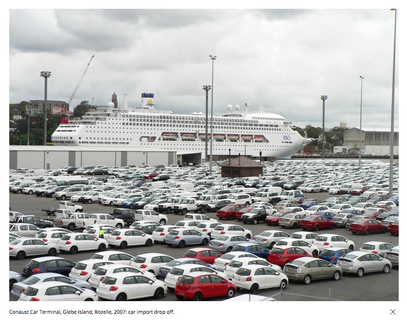 Car imports at Glebe Island, 2007