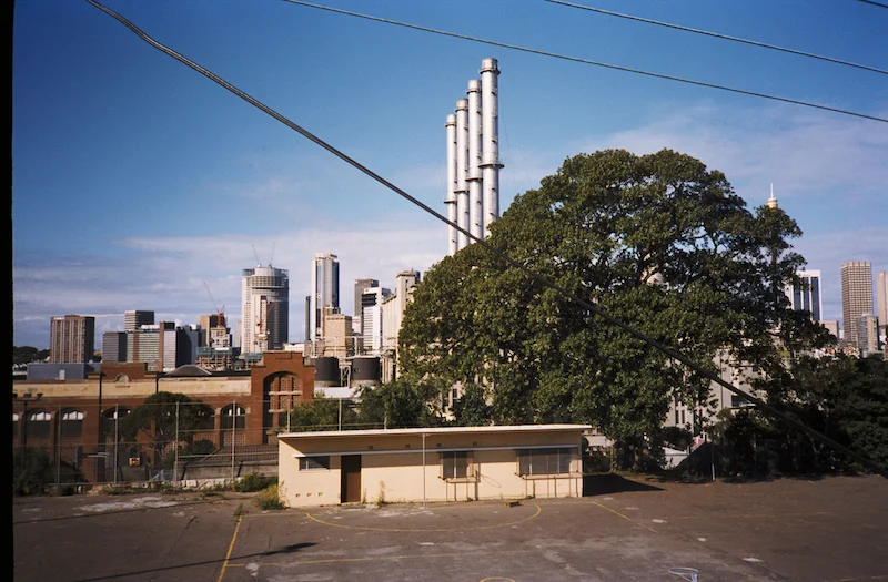 Council courts before Dept of Housing building began, Mount Street 1980s