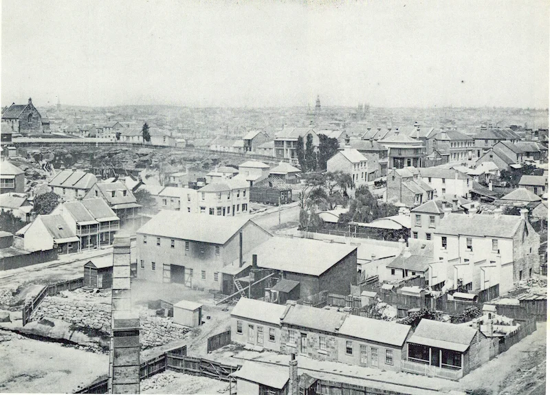 Overlooking Harris Street, 1900
