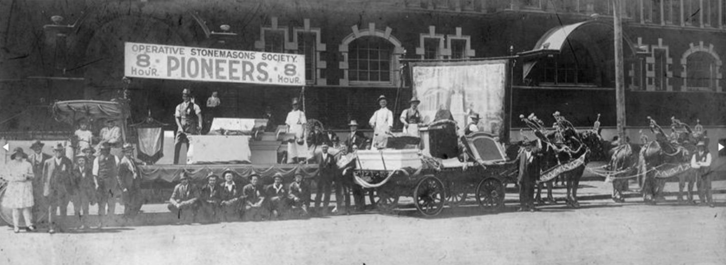 Stonemasons float Labour Day 1921.png