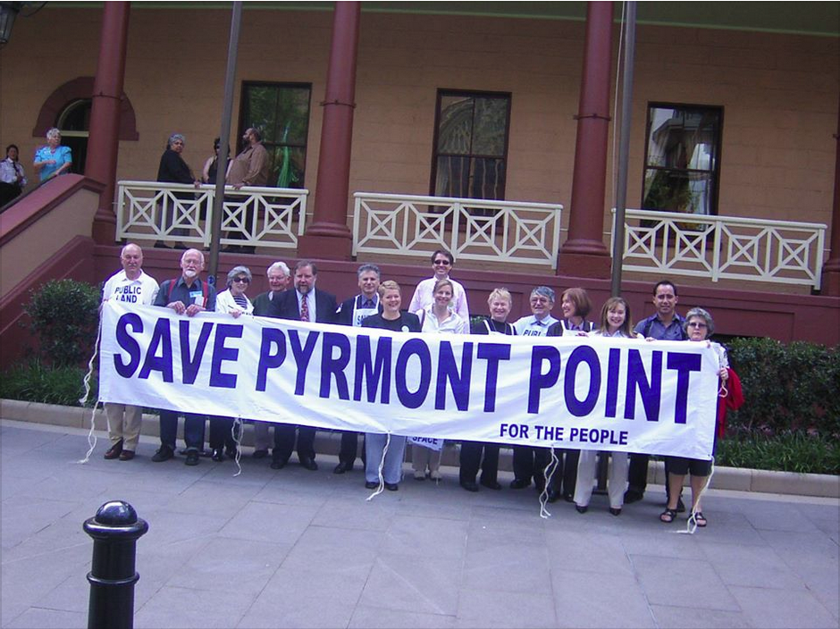 Friends of Pyrmont Point outside Parliament House