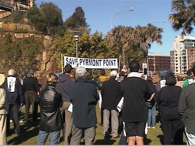 Friends of Pyrmont Point Rally 26 July 2003