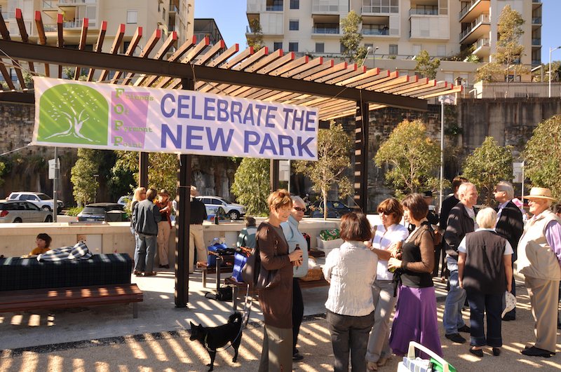Friends of Pyrmont Point celebrating the new park 2009