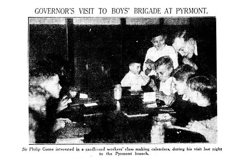 Governor's visit to boys' brigade
