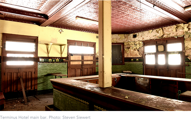 Terminus Hotel main bar, January 2017