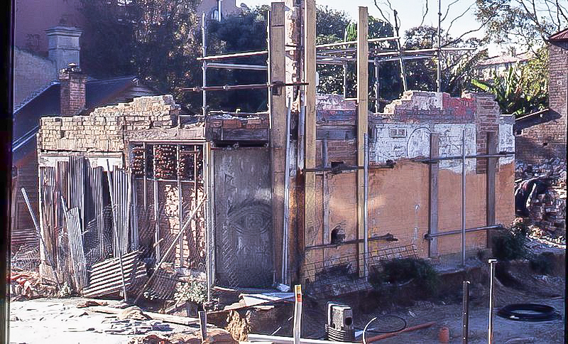 Derelict Scott St terraces, 1980s
