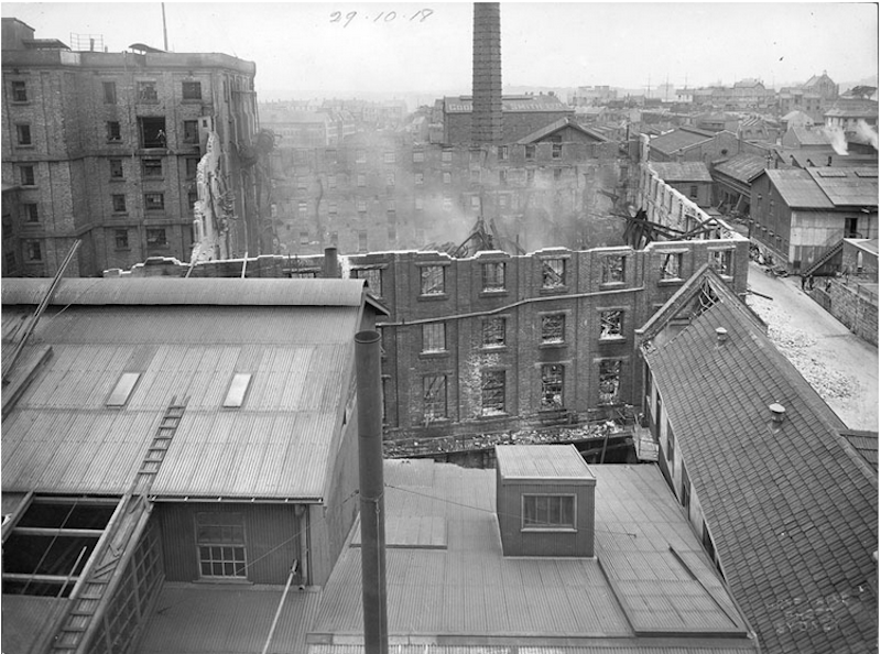 After the fire in the sugar store