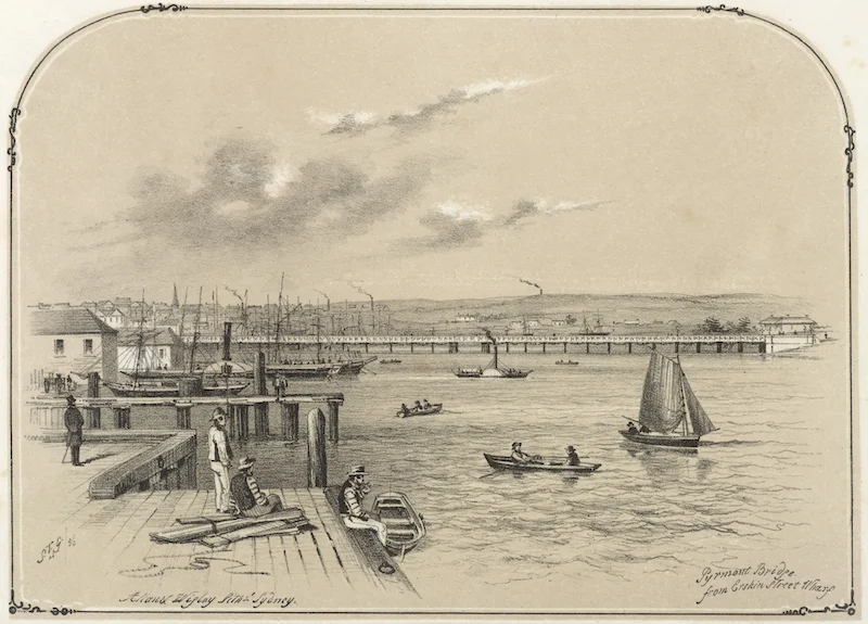 Pyrmont Bridge from Erskin St Wharf