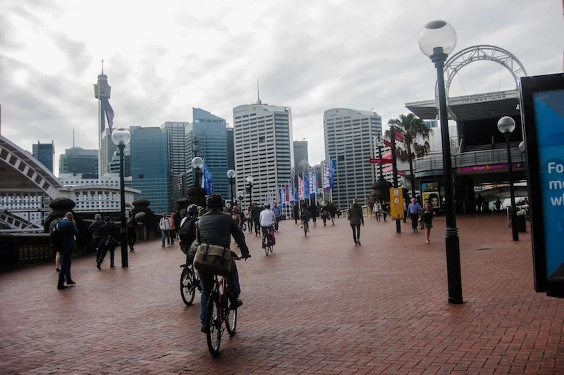 Cycling to work on a dull morning, 2016