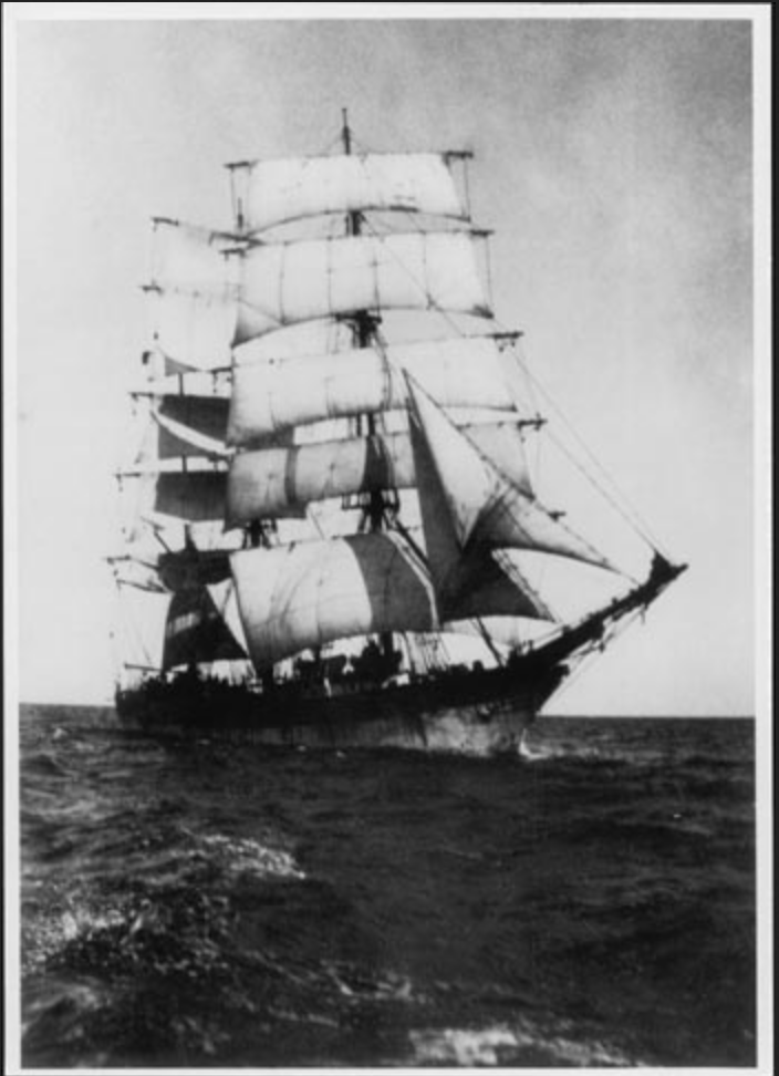 James Craig under sail 1920