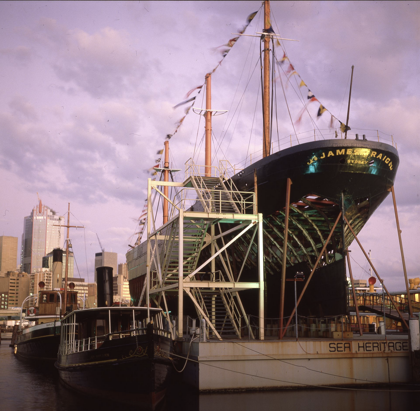 During restoration in Darling Harbour in the 1980s