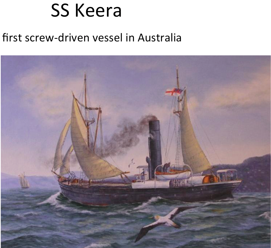 SS Keera. Painting by Sydney maritime artist Ron Scobie