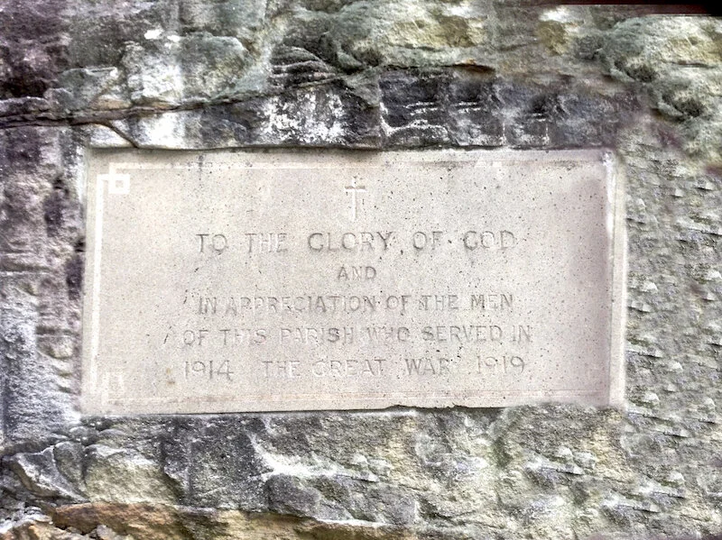 St Bartholomew's plaque to commemorate men who served in World War I