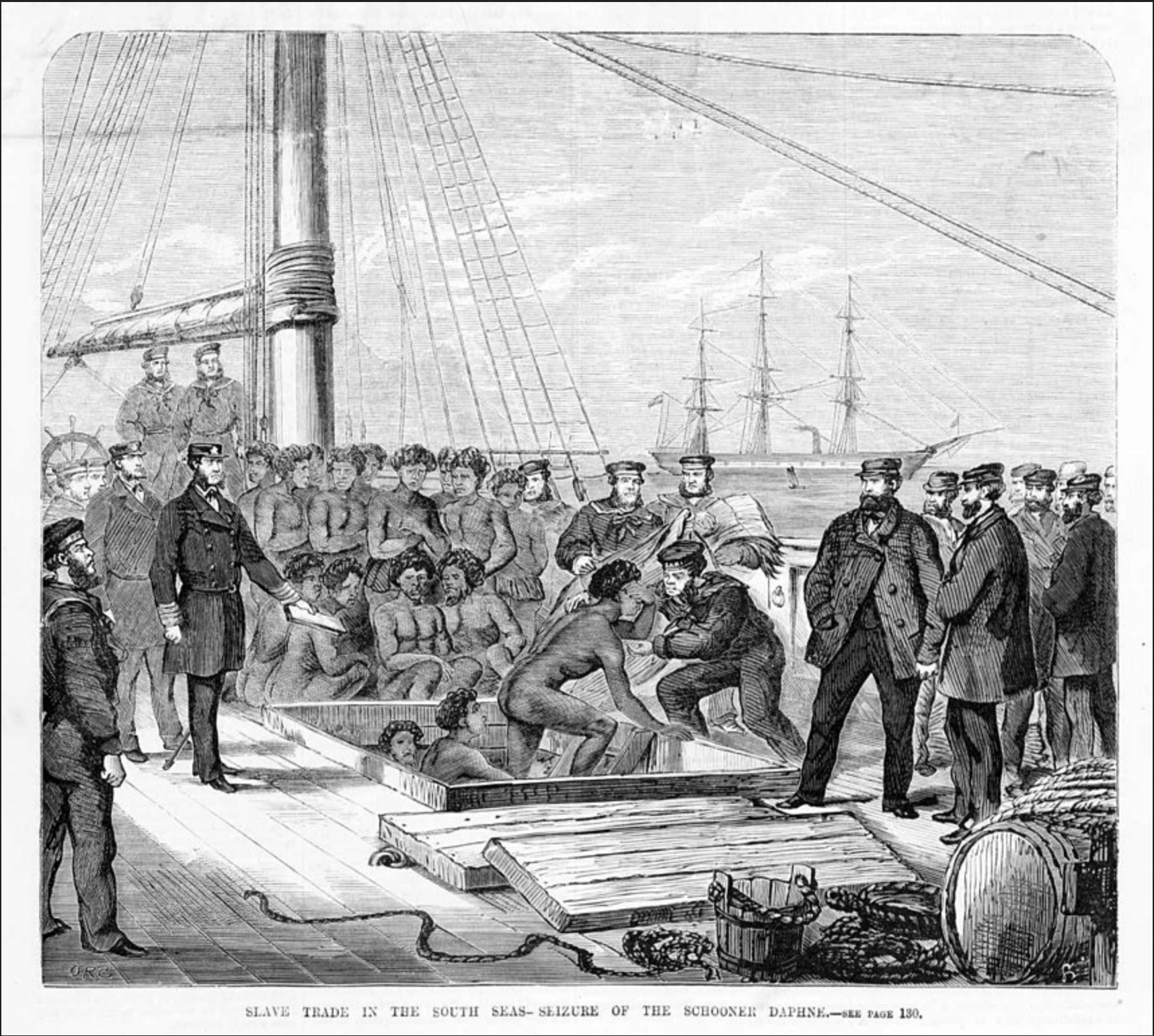 Slave trade in the South Seas - seizure of the schooner Daphne