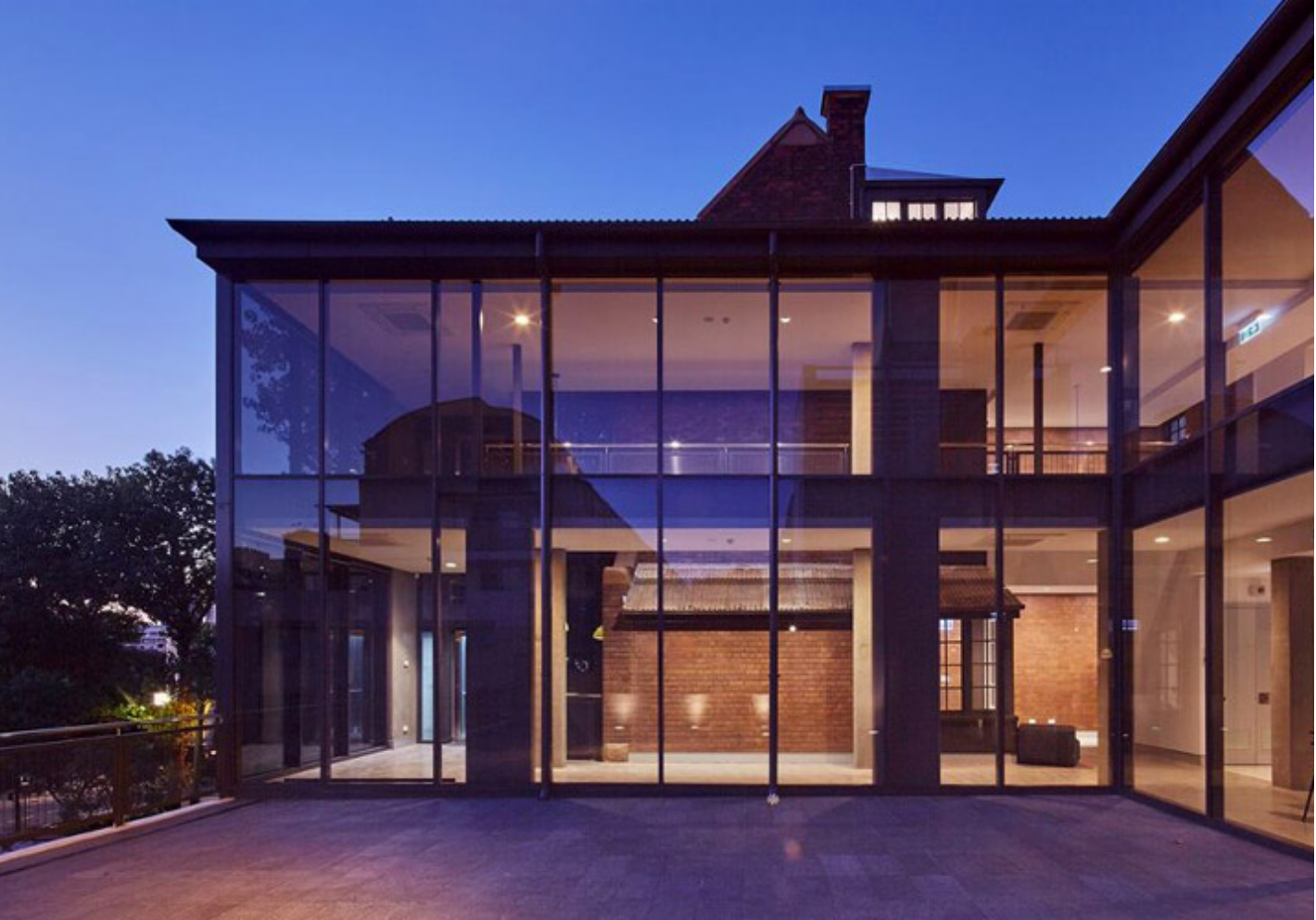 Communal terrace provides a large space for social gathering