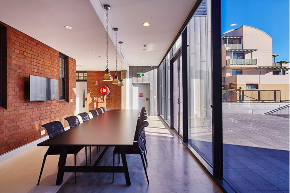 Level 1 hallway meeting/dining area