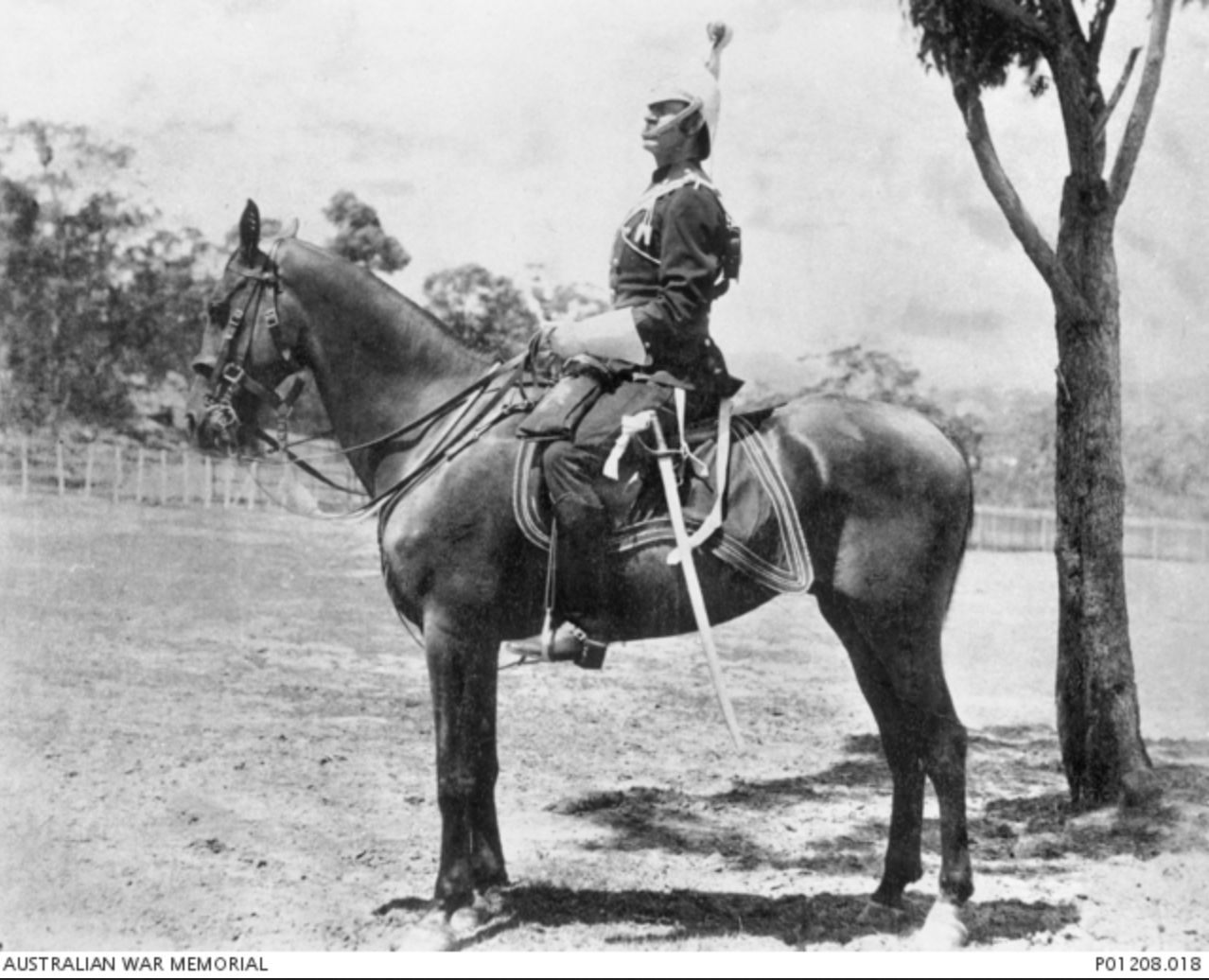 Corporal Walter Vernon at his property 1886 