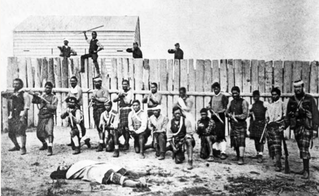 Captain Thomas Porter with pro-government Maori forces 1871