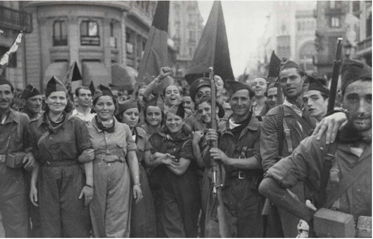 Anarchists in the streets of Barcelona