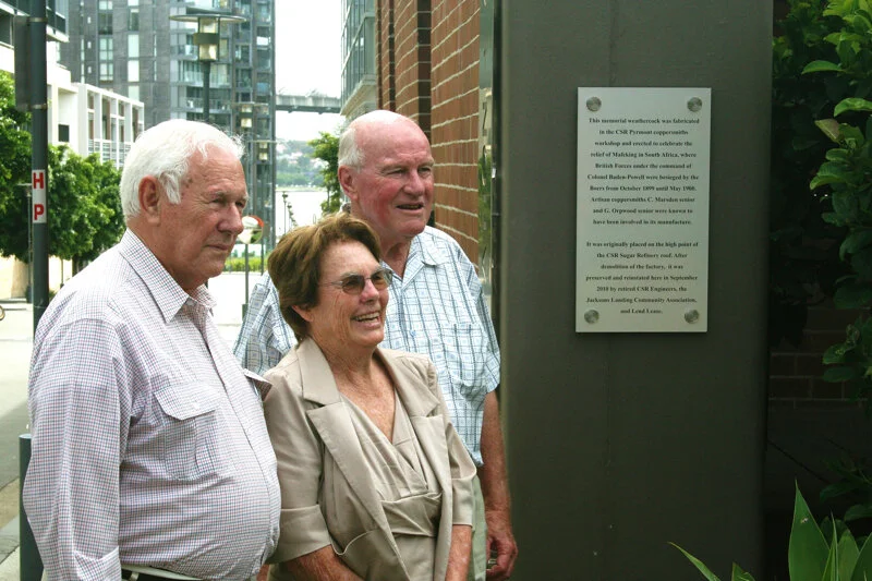 Retired CSR engineers with Leone Huntsman, Jacksons Landing Community Association