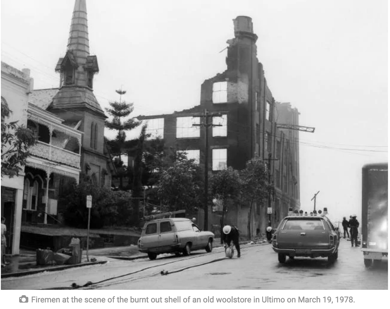 Ultimo woolstore fire 1978