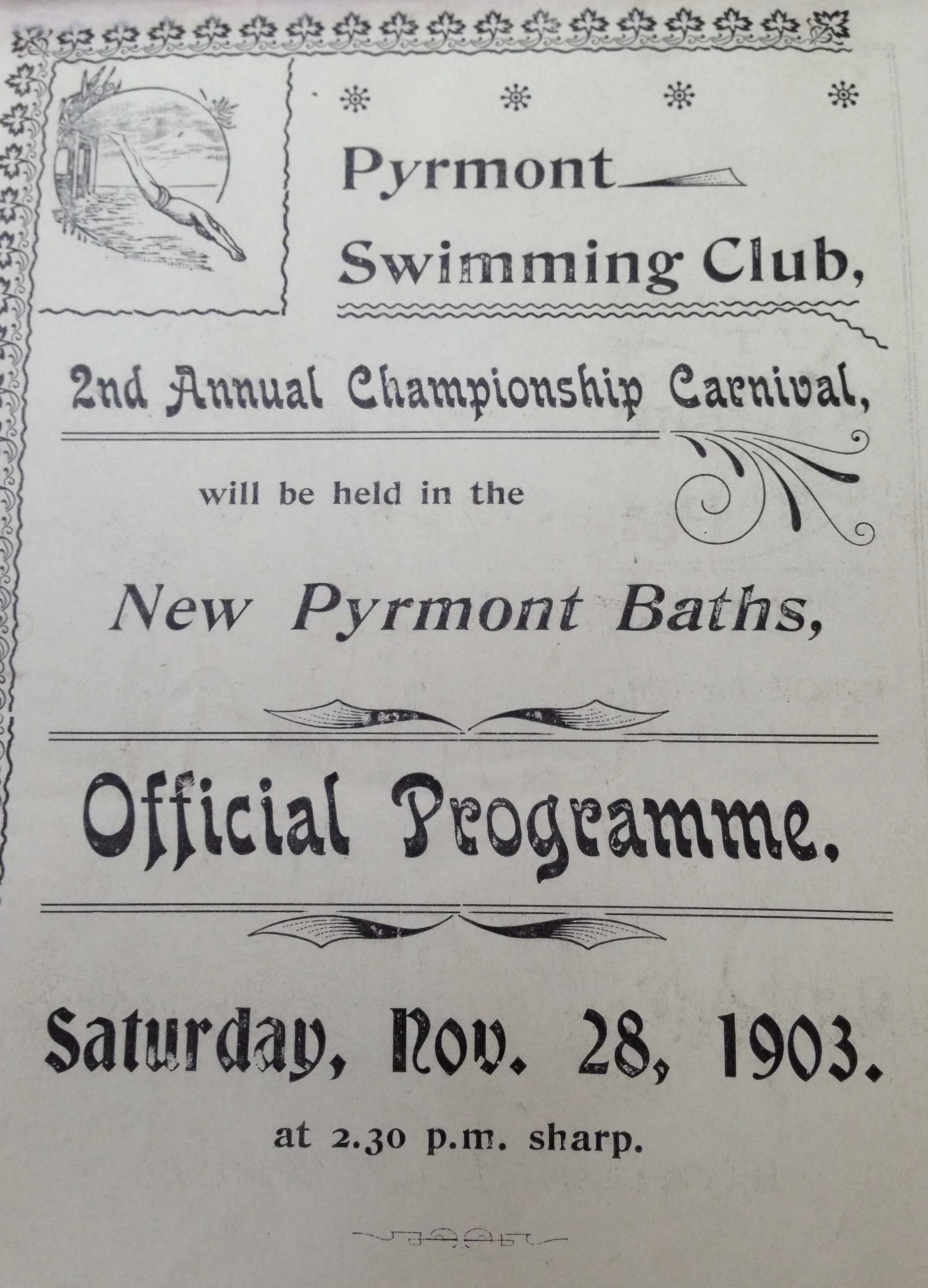 Programme 1903
