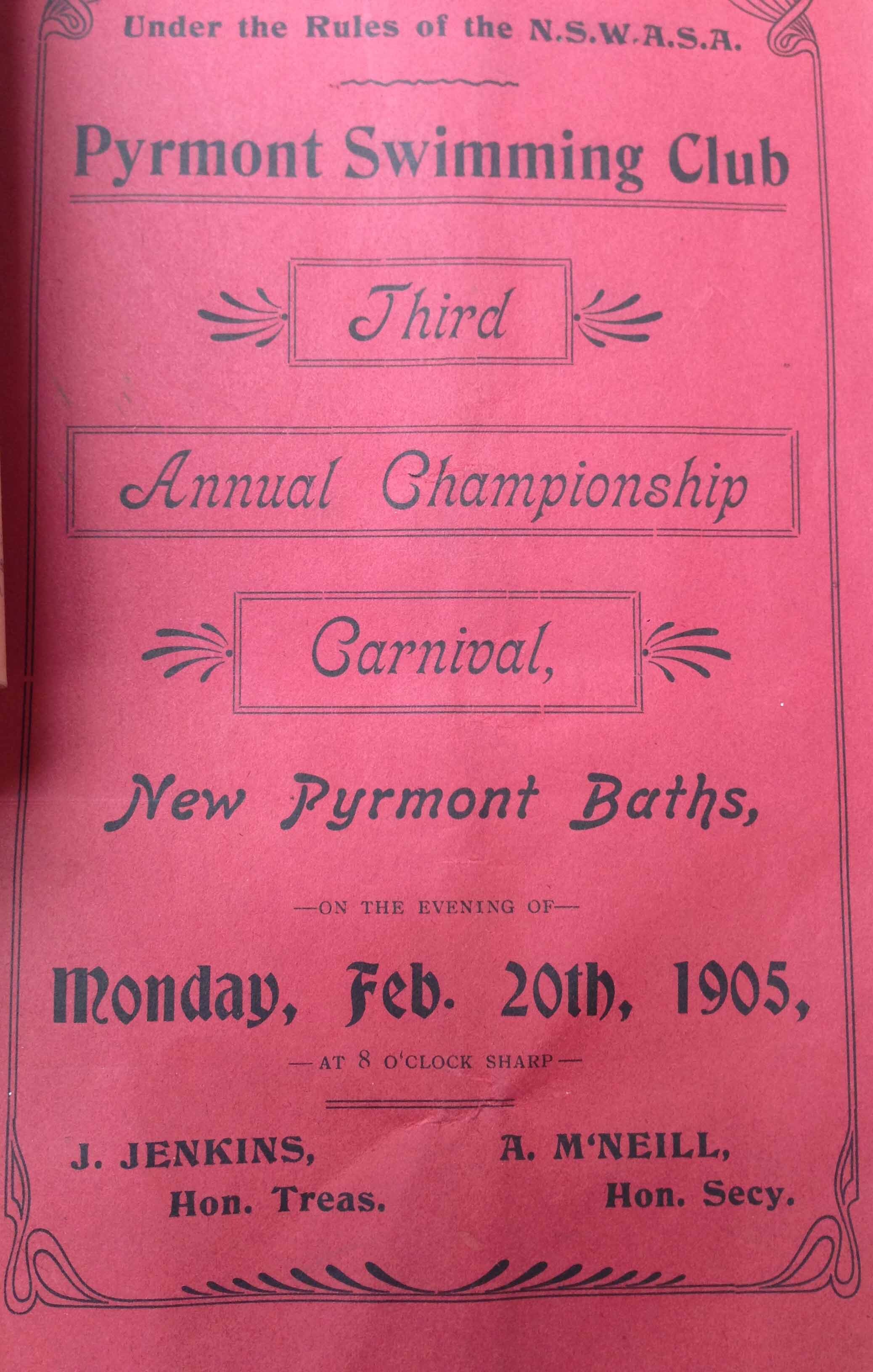 Programme cover 1905