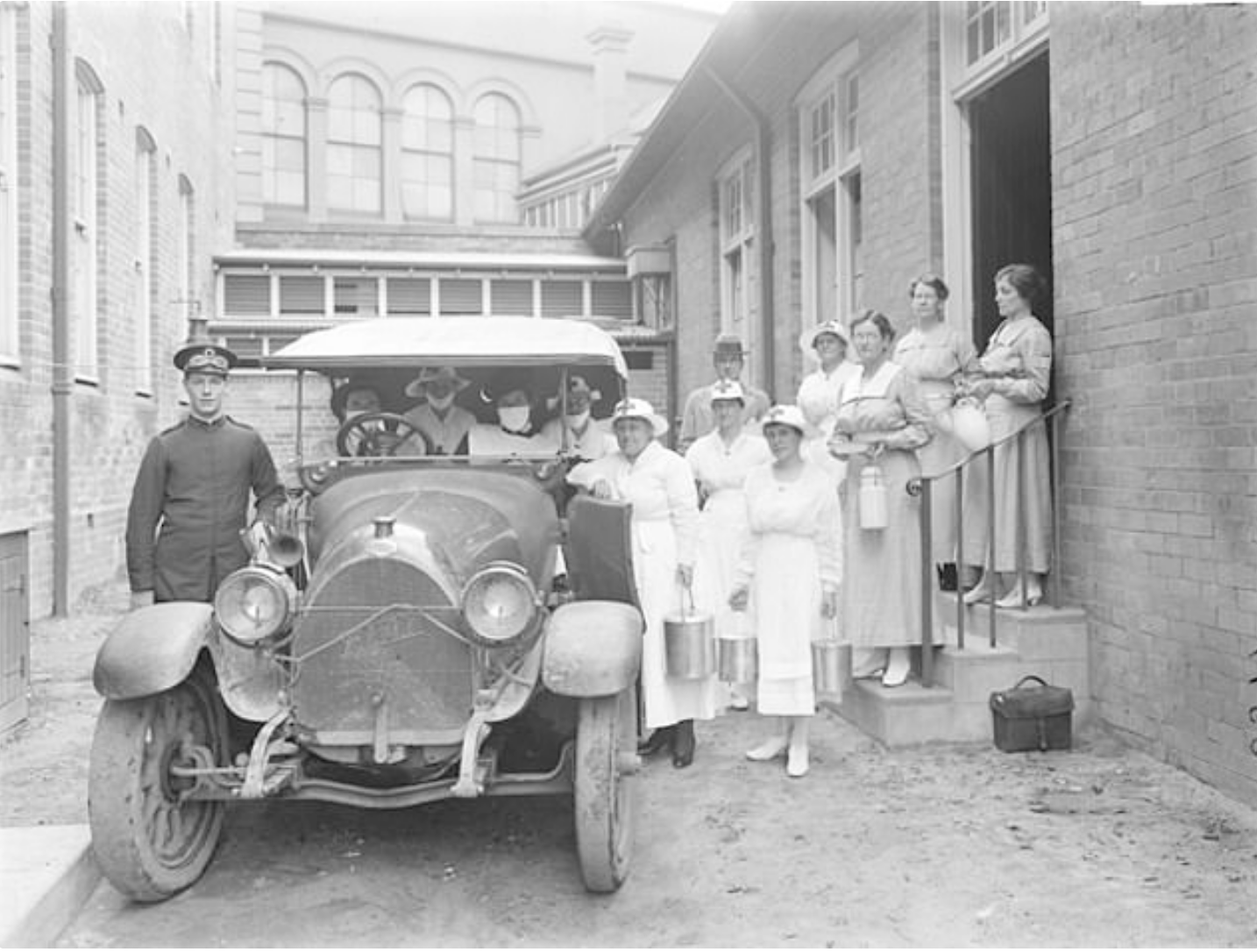 Outside an inoculation depot