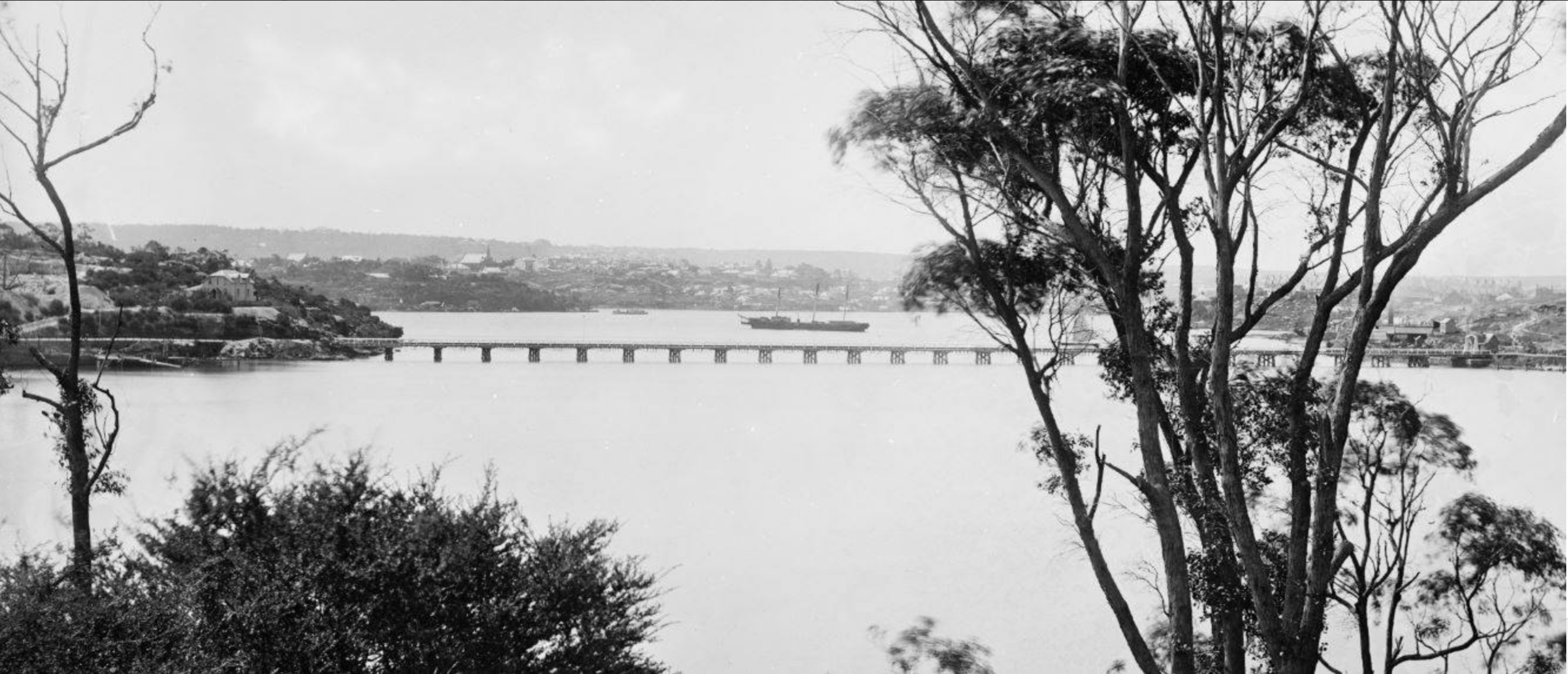 Glebe Island Bridge 1871-71 (Pyrmont on the right)
