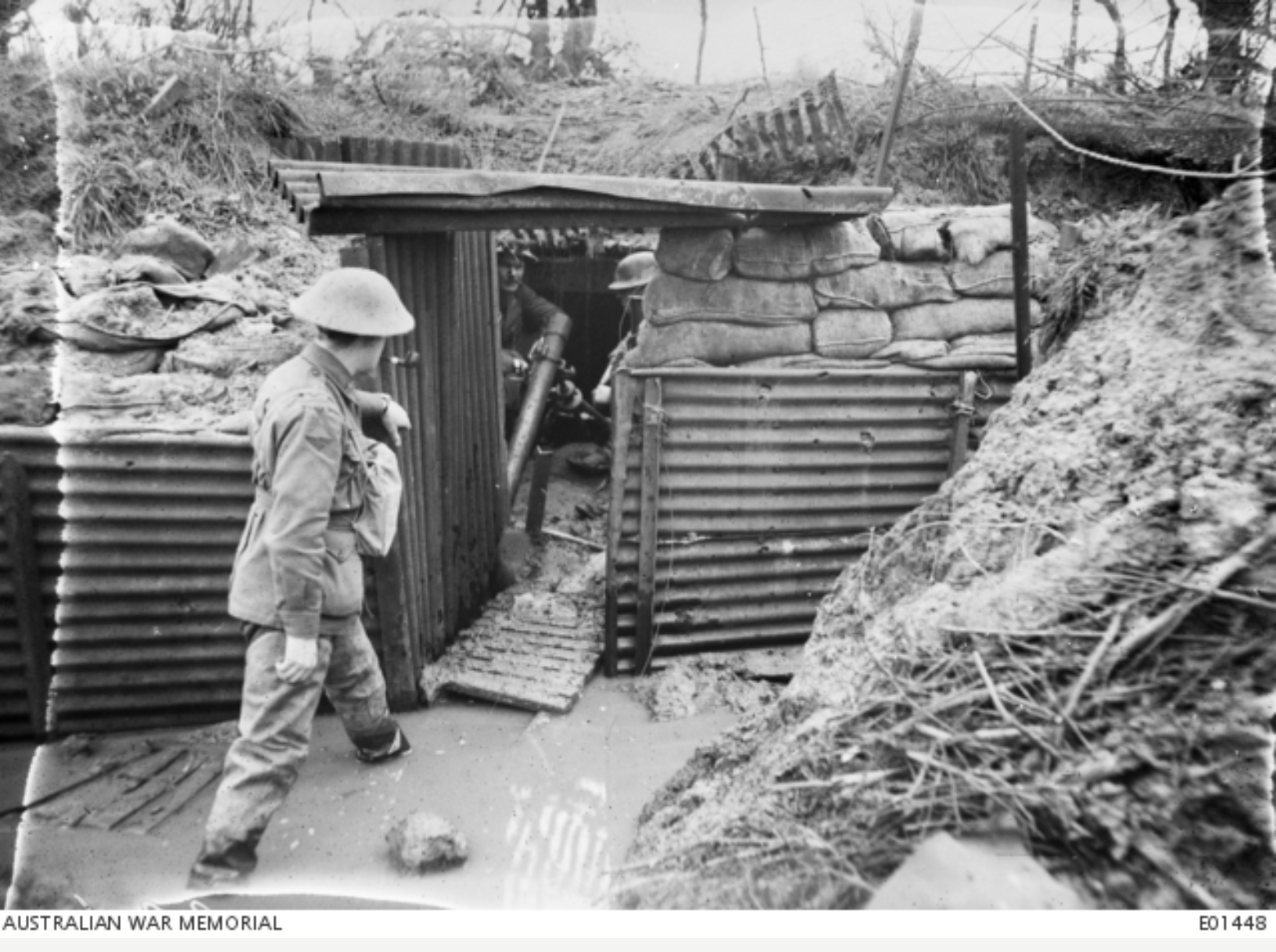 Front line post of the 18th Battalion, Belgium