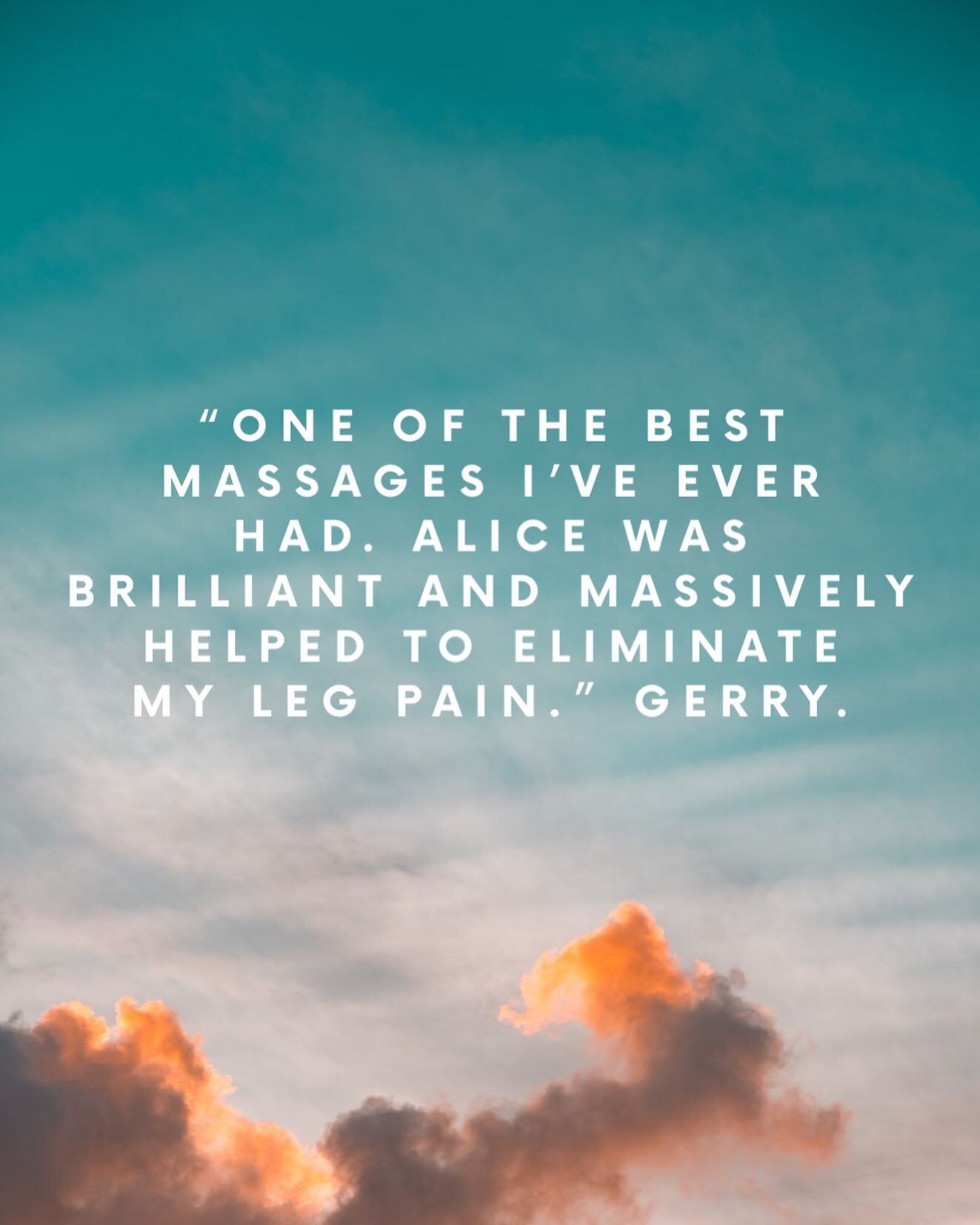 Massage to eliminate pain ✅
Gerry booked a 90 minute session with me which was great, as it meant that I could spend enough time on the area he was experiencing pain (as well as the root of the problem- sometimes it&rsquo;s referred pain), but also e