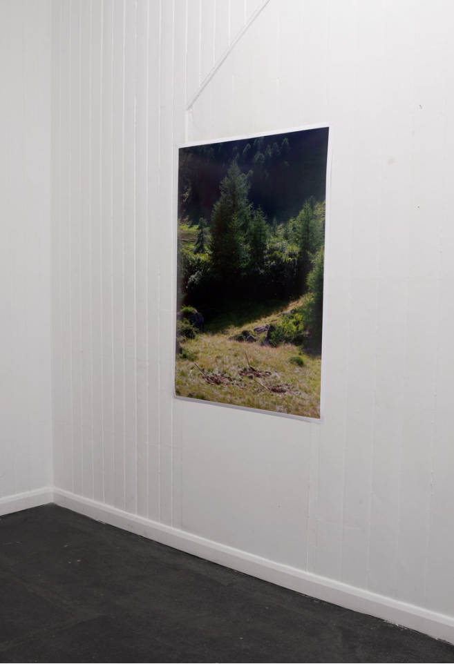 Exhibition view, Bosse and Baum, Print of Dig Shovel Dig