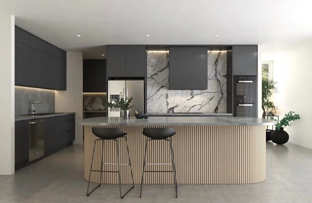 To beautiful not to share! This kitchen is a stunning 3d rendering perfectly showing each design detail, colour, texture, material and key feature! @divinekitchens #supportlocal