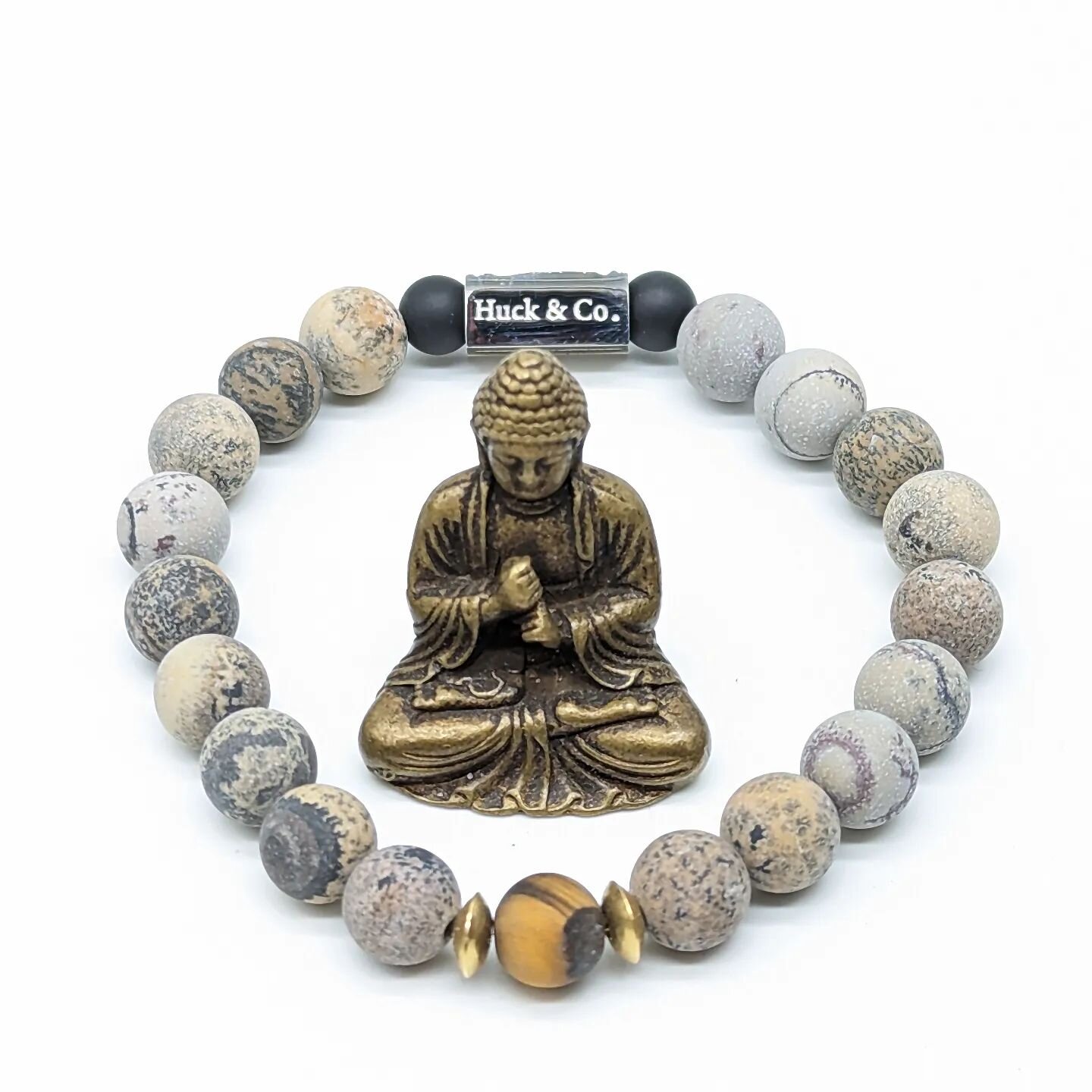 Peace
Matte dendric jasper for courage and calm.  Matte tiger's eye for insight and grounding.  Black onyx for wisdom and banishing grief. 
#lawofattraction #love #belief #intentionsetting #joy #happiness #changeyourworld  #americancancersociety