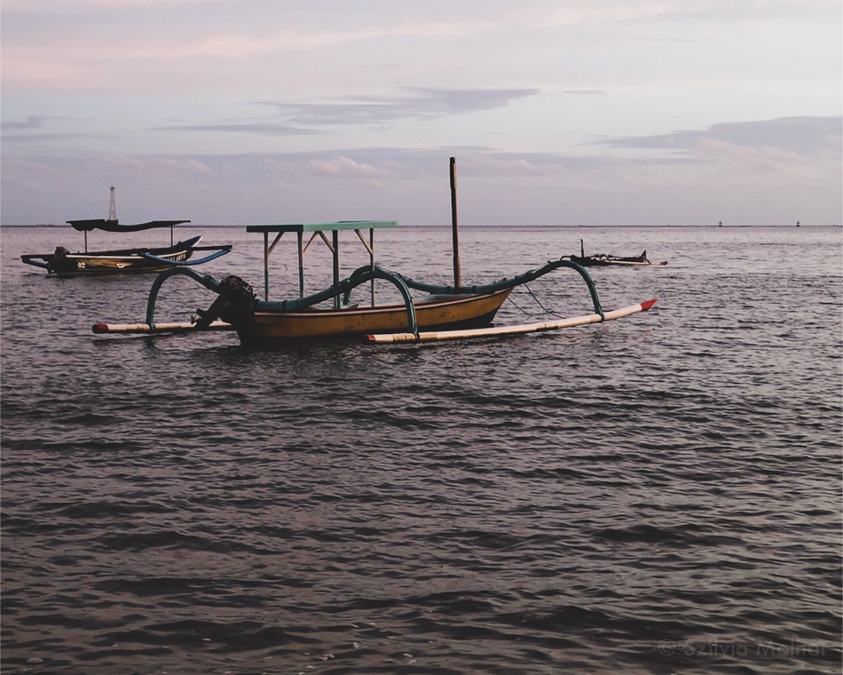 Fishing boat at Sanur Beach, Bali