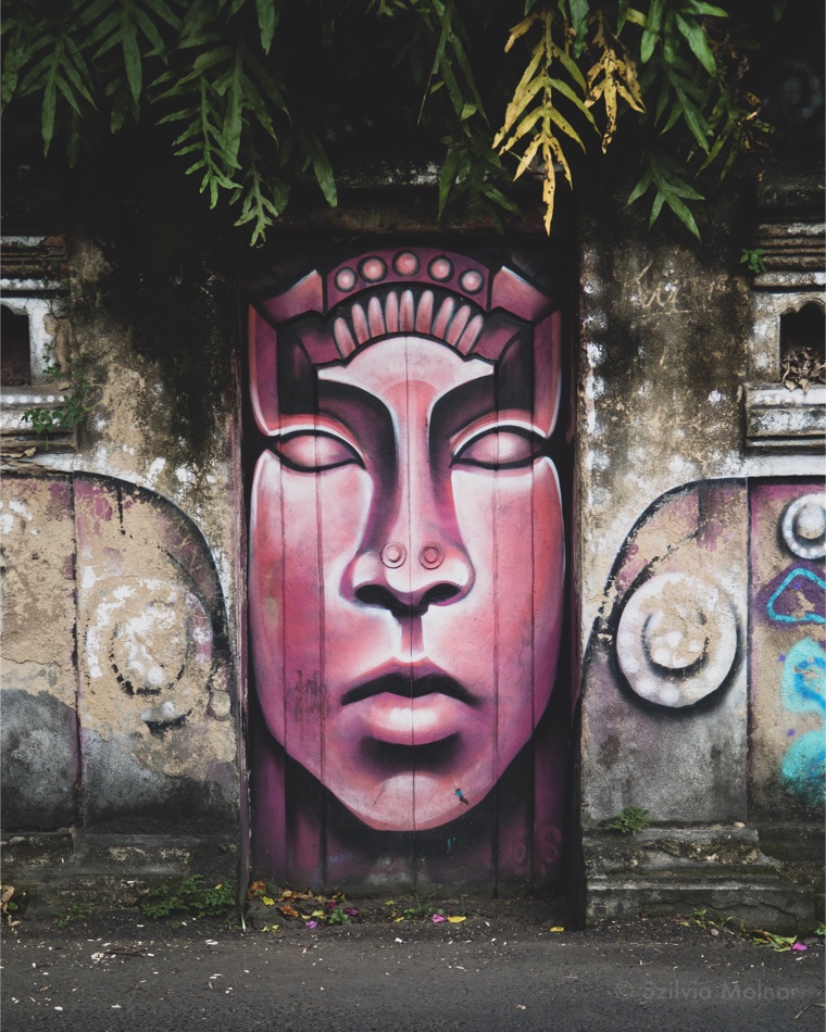 Street art in Penestanan. Ubud, Bali