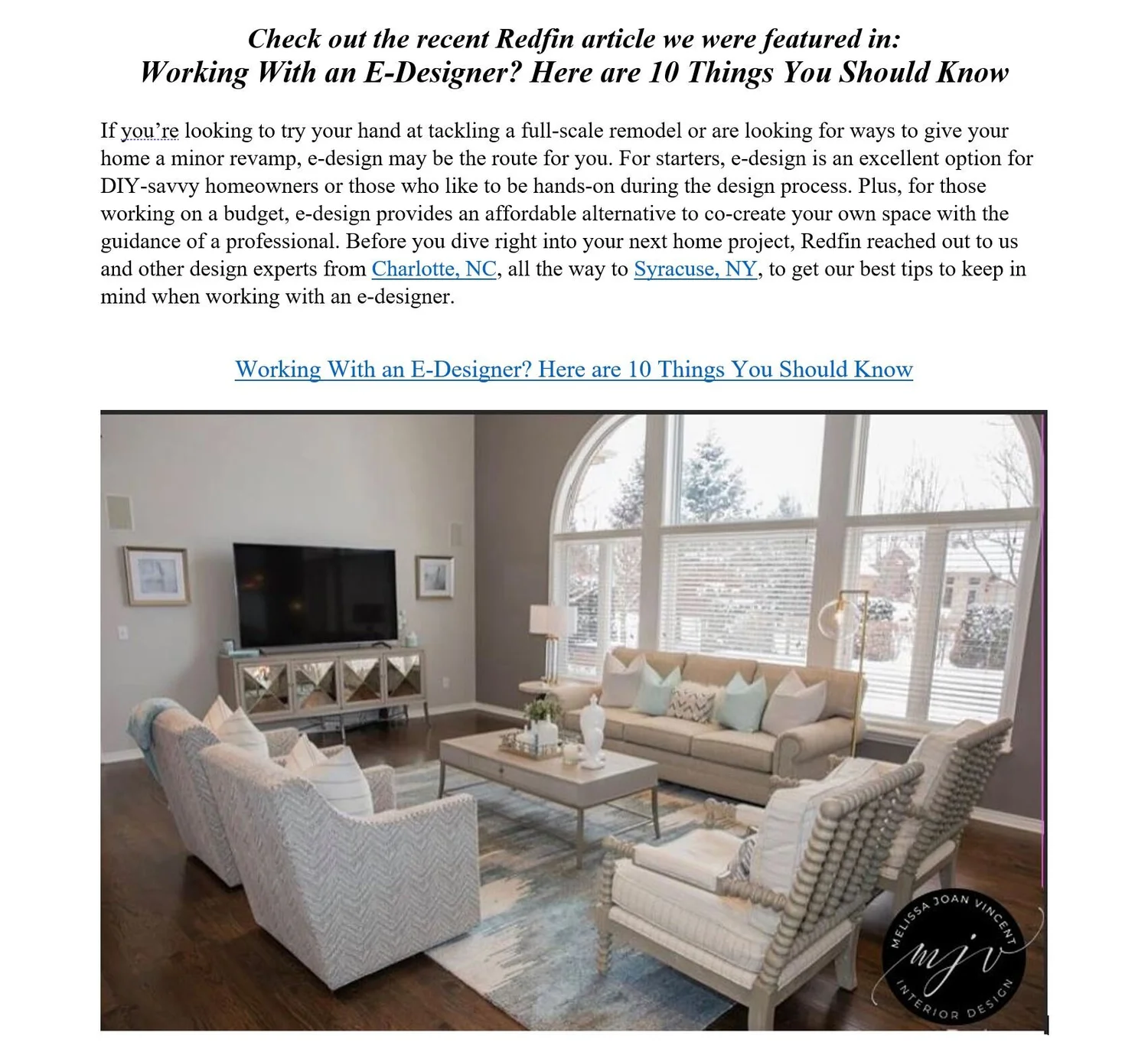 Blog — Melissa Joan Vincent Interior Design