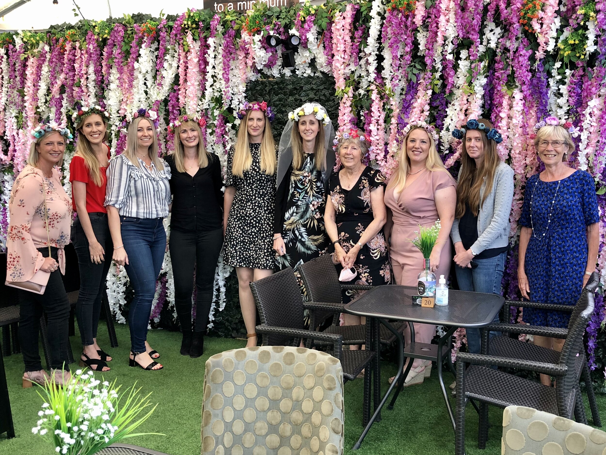 floral headbands hen night party