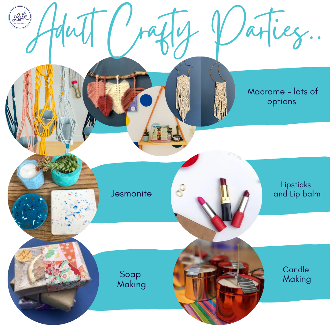 Adult Craft Parties and Event options and ideas