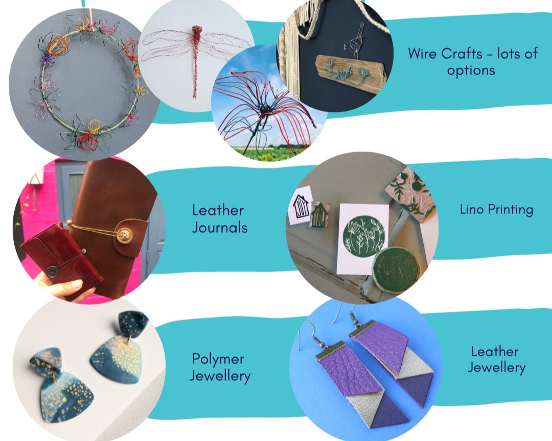  Lark offers a range of adult craft parties, events, lessons, classes and courses in our craft shop in Cardiff. options include Macrame, Jesmonite, soap making, sewing classes, lipstick making,  wire crafts, polymer clay jewellery making, leather and