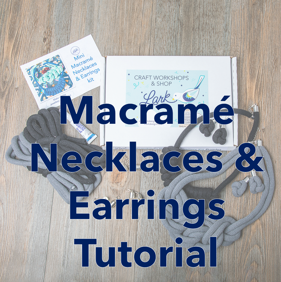 Macrame necklaces and earrings kit tutorial