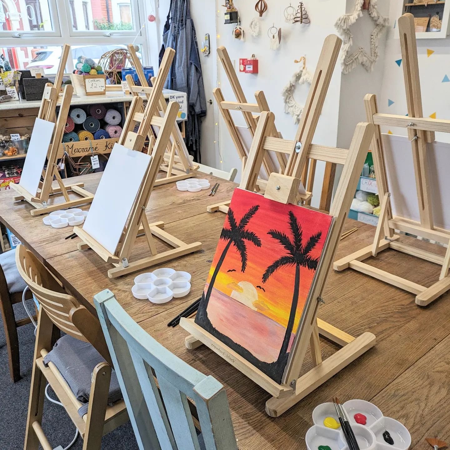 New workshop launching soon - Paint &amp; Sip 🎨🍷We'll also do it minus the 'sip' at kids craft clubs this summer ☺️
Let us know what you'd like to paint?