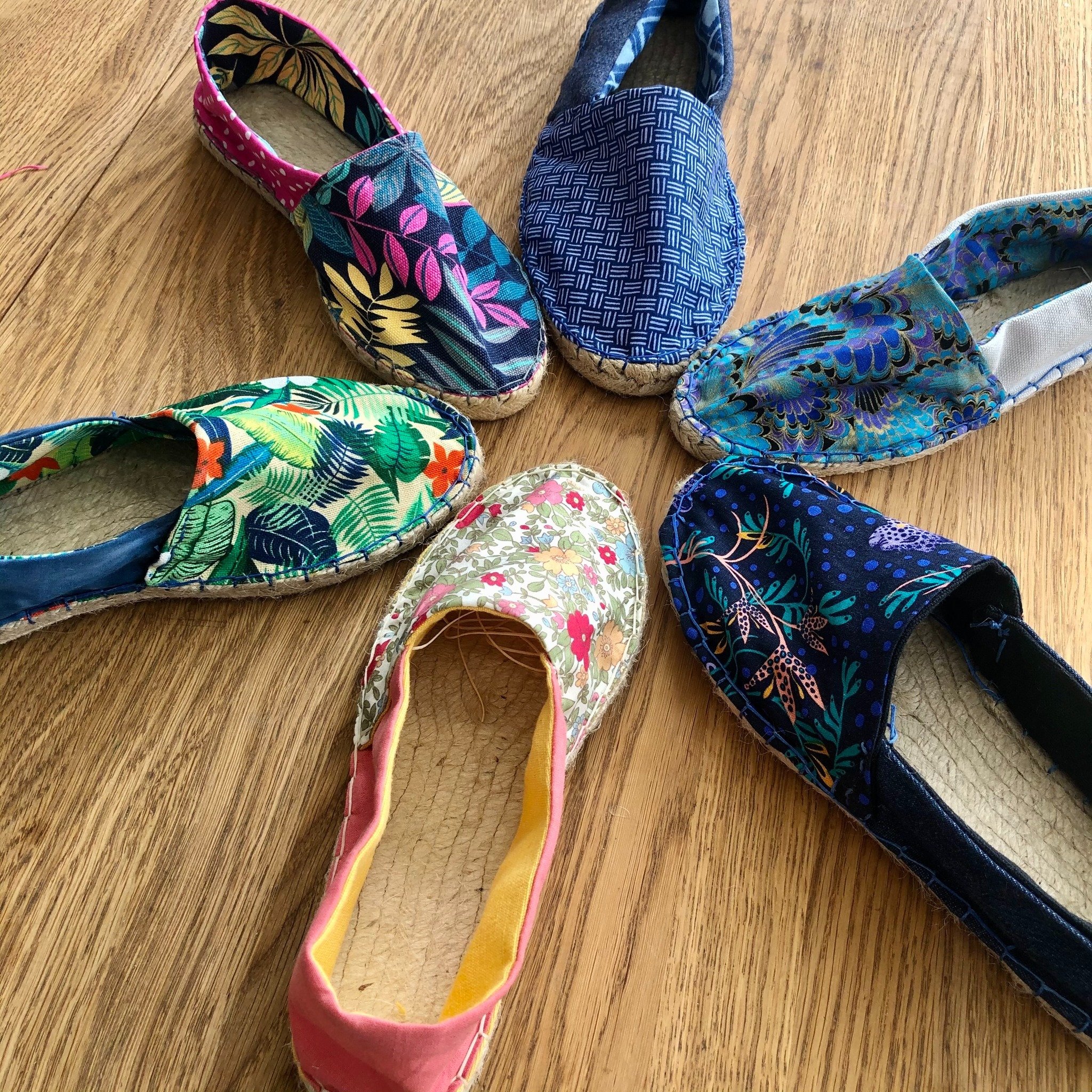 ESPADRILLE making! 
Making a pair of shoes is such a satisfying experience, you can also make them fit you perfectly ;-) Soles available from EU 35 - 45! 

Previously this has been a super busy 3 hour workshop but this year we have decided to offer a