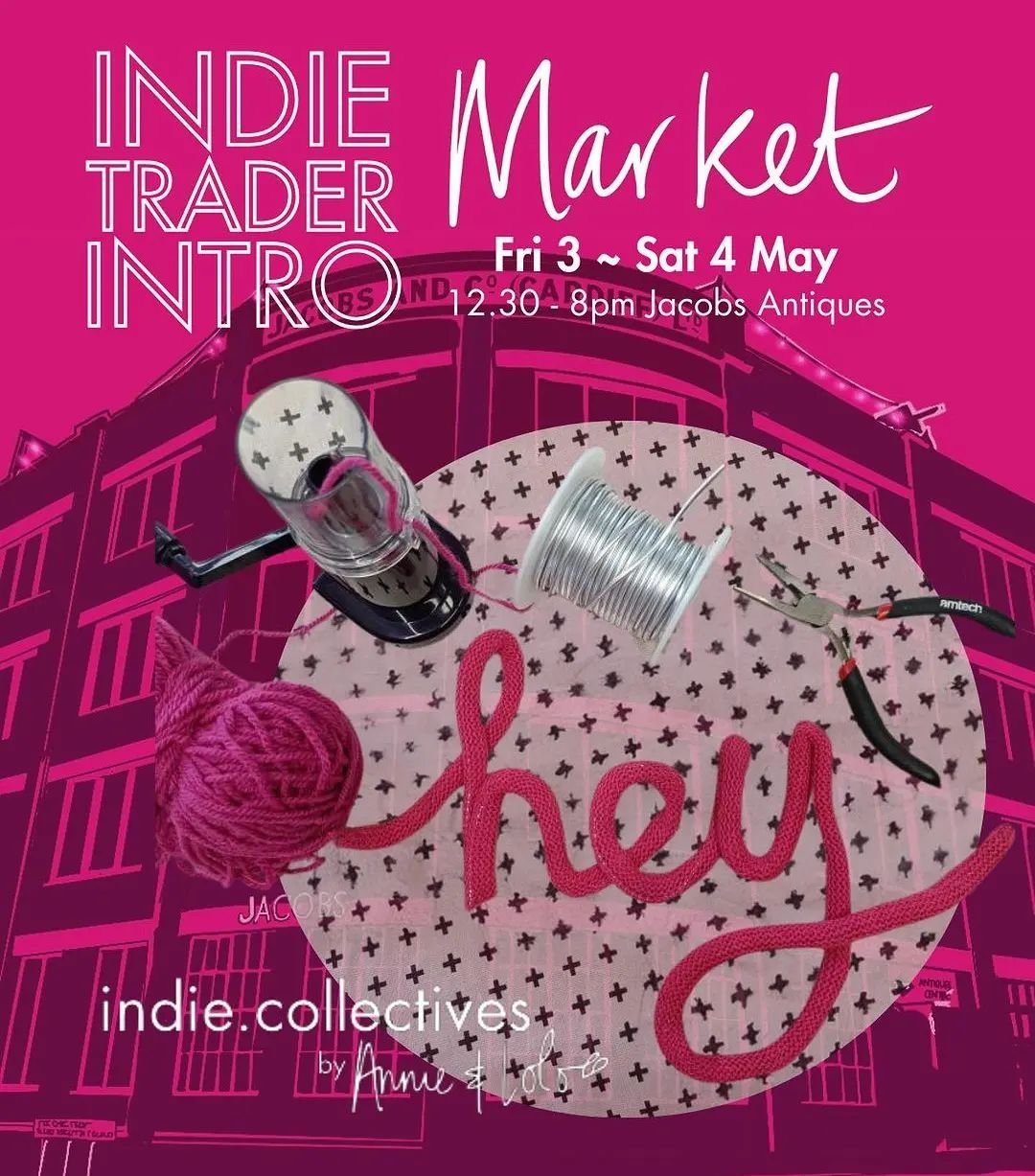 the @indie.collectives market at @jacobsmarketcardiff starts tomorrow at 12.30pm

I'll be popping in for a coffee, lunch and to check out the stalls tomorrow with my nephew Billy and I will then be setting up my craft stall ready for all day crafting