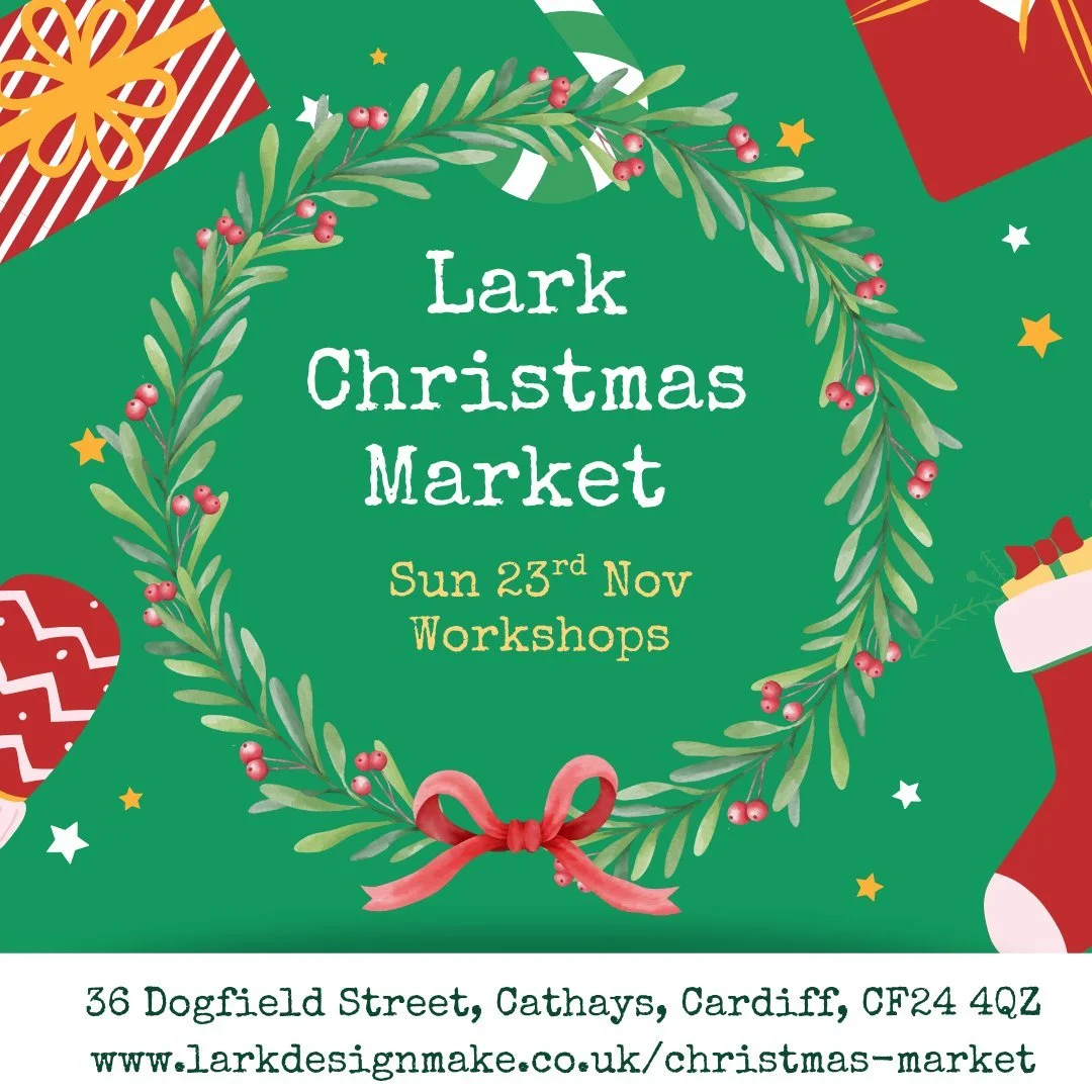 🎅Christmas Market 2025 Workshops Day 3🎄

Our final Lark Christmas market day will be full of some amazing crafts to end with a bang!! 

On Sunday 23rd, the market will be open from 10am to 4.30pm!

10-11am: Macrame snowflakes with Louise
11.30am-12