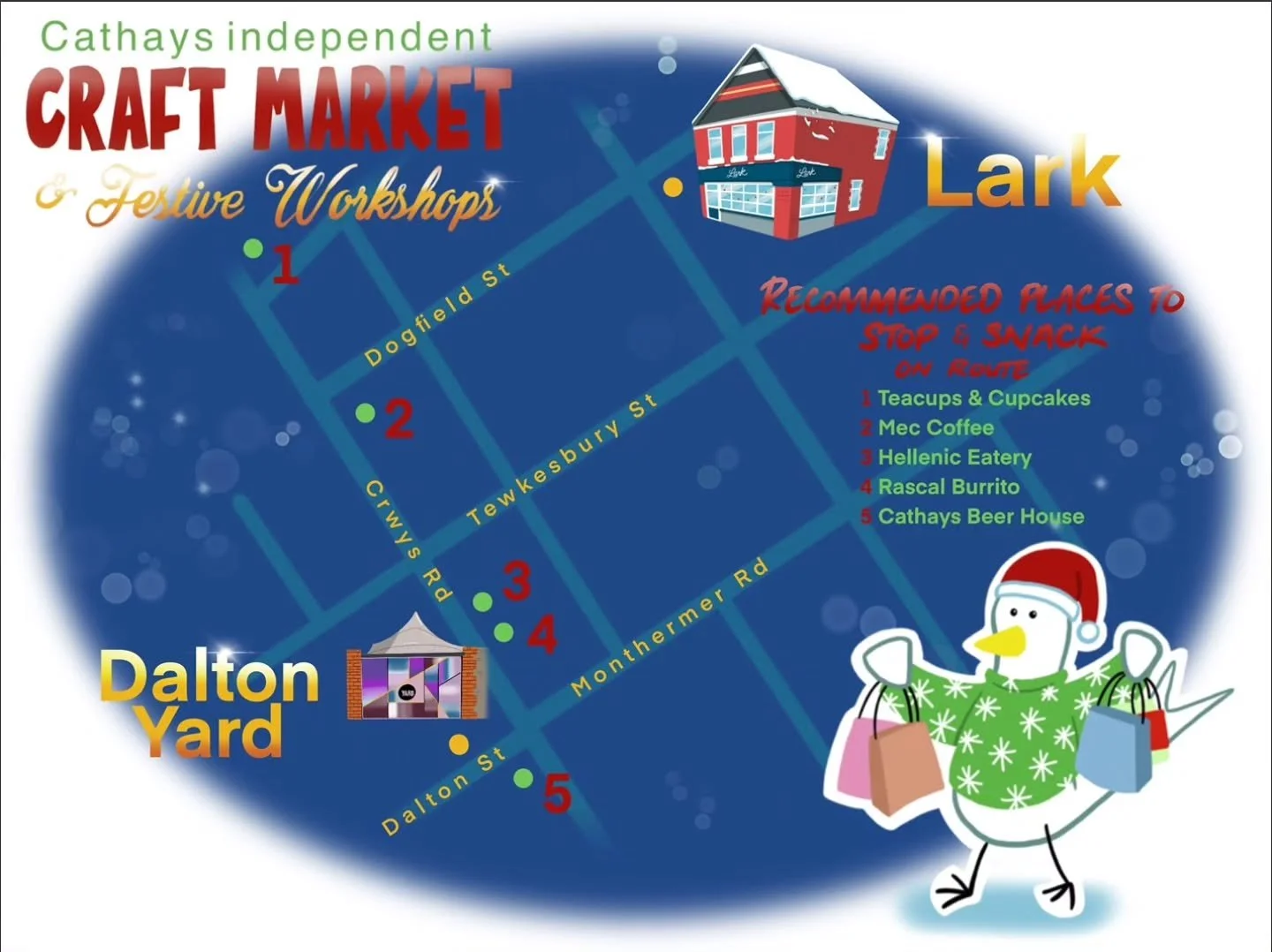 Some of our Craftfest friends are offering exclusive discounts for our Christmas Market customers! 👀

We're sure you'll be craving a sweet treat or even starving after a crafty shopping spree, so we reached out to some businesses you're already fami