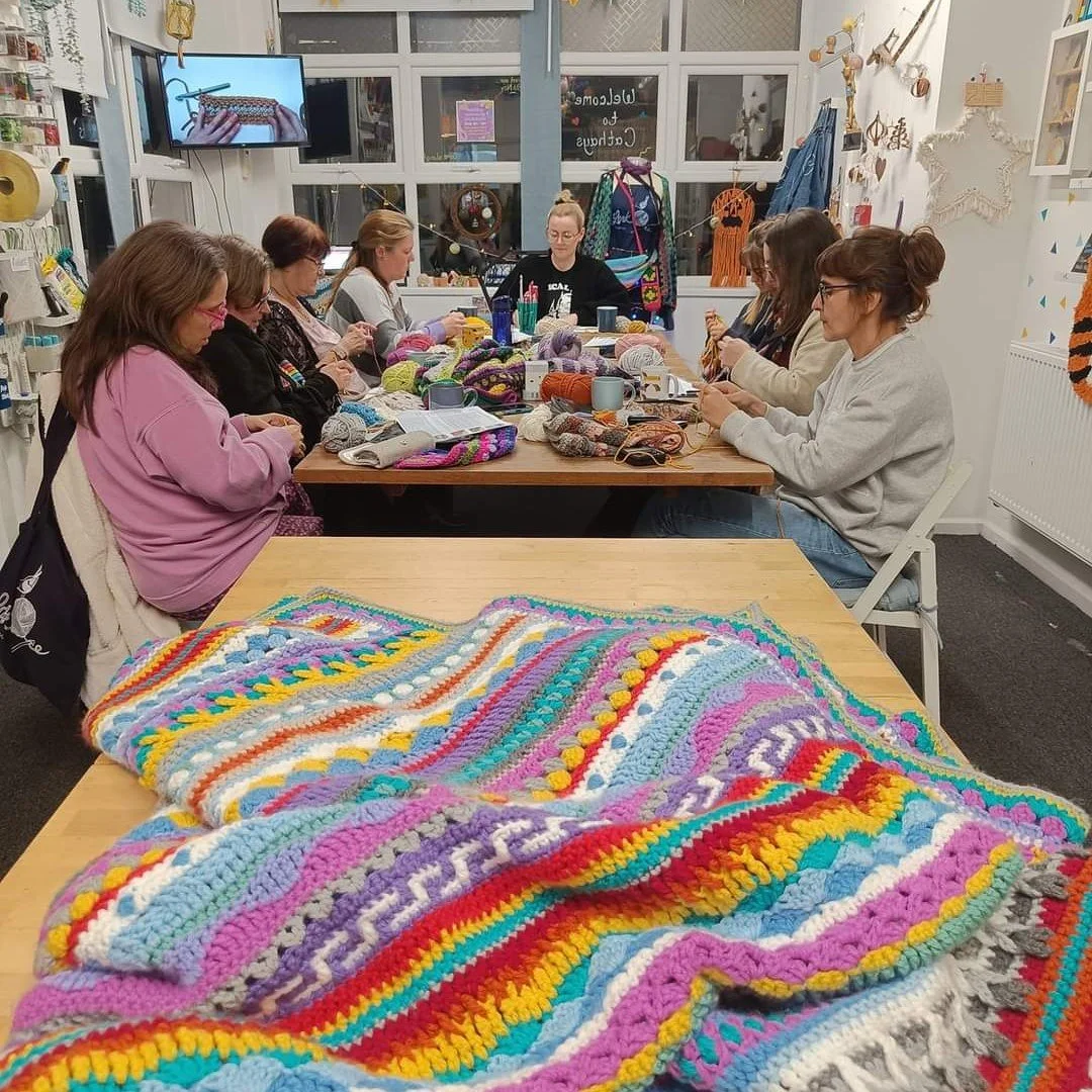 What started as a bit of fun in lockdown is now a great way to build your confidence with your crochet! Join us for our 7th year of the multi-stitch blanket course, starting 20th January. 
Each week we'll teach you 4 stitches and the rest is up to yu